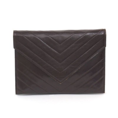 vintage ysl black clutch bag  