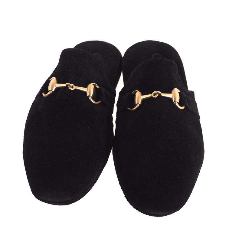 black gucci slippers women