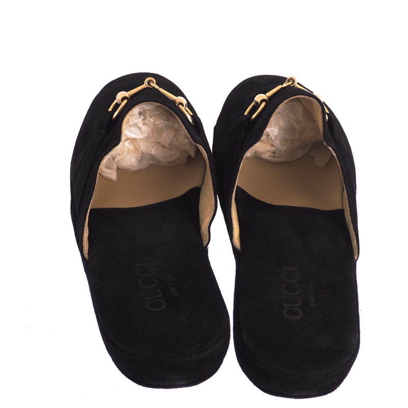 Vintage Gucci NWT Suede Horsebit Slippers Unisex 40 Shoes - Image 4