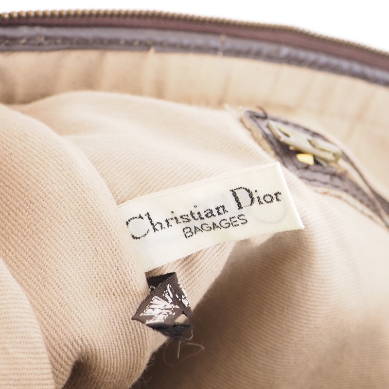 Vintage Christian Dior Brown Suede Trotter Dior Emboss Speedy Large Hand  Bag - Nina Furfur Vintage Boutique