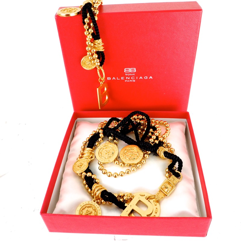 Vintage Balenciaga Earrings Bracelet Set Necklace