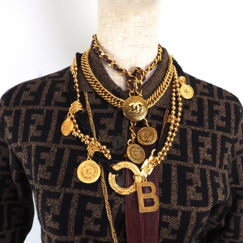 Vintage Balenciaga Earrings Bracelet Set Necklace - Image 4