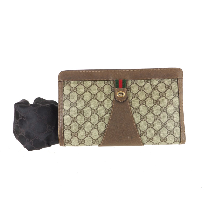 vintage monogram clutch