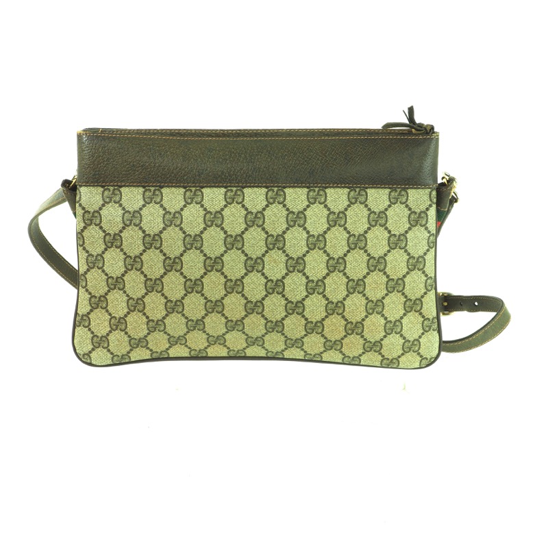 Vintage Gucci Double Compartment GG Monogram rare Shoulder Bag - Image 4