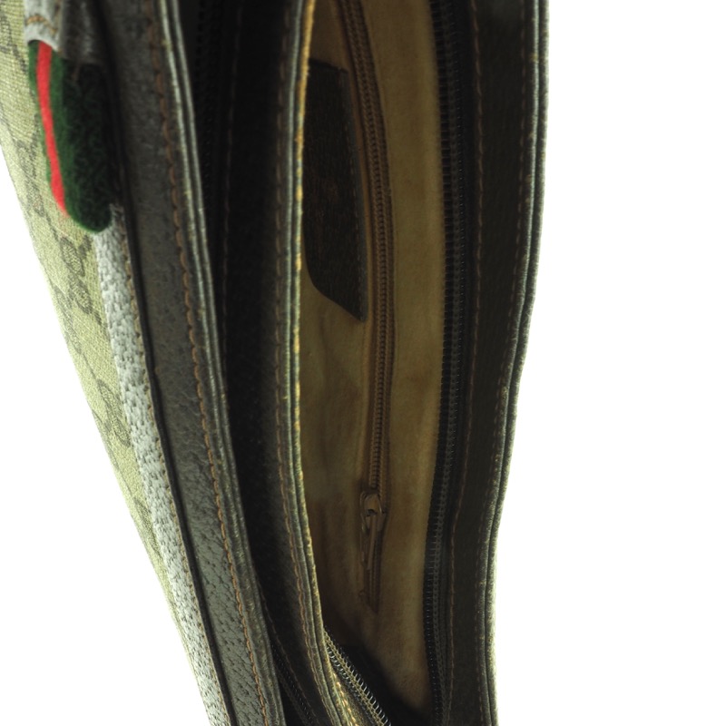 Vintage Gucci Double Compartment GG Monogram rare Shoulder Bag - Image 8