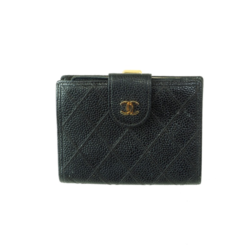 Vintage Chanel Large Black `Patent Clutch Wallet - Nina Furfur Vintage  Boutique