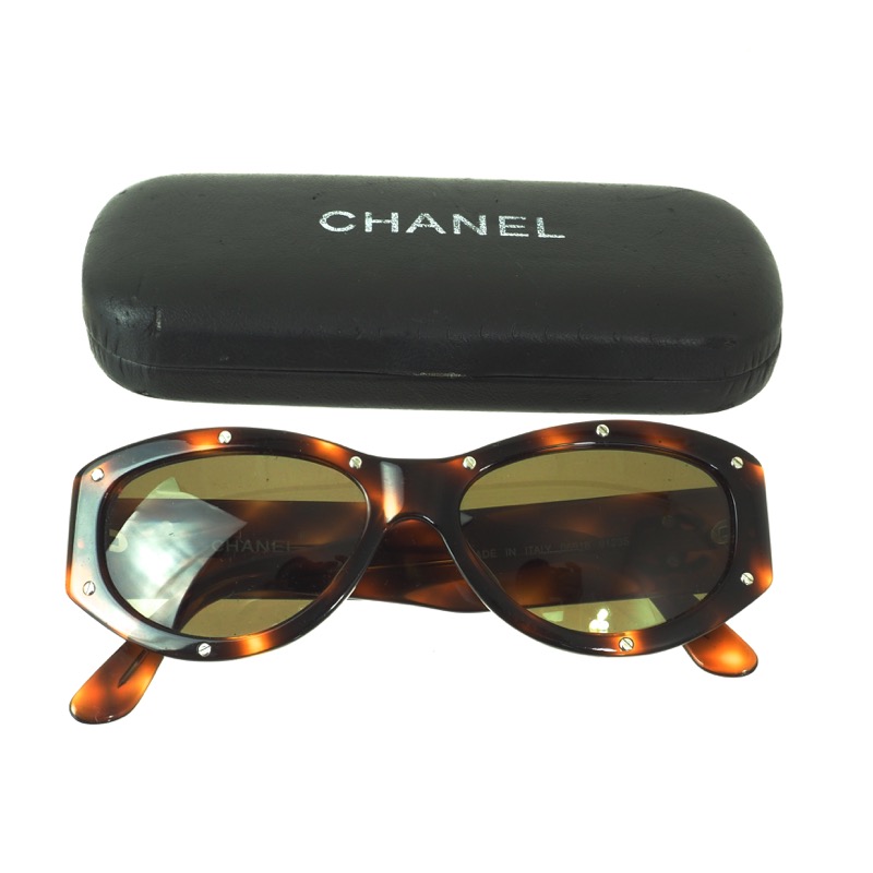 Vintage Chanel Studded Rare Sunglasses - Nina Furfur Vintage Boutique