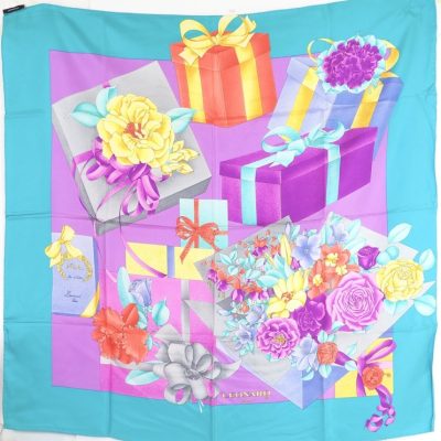 Vintage  Leonard New In Box 100% Silk Large  Scarf