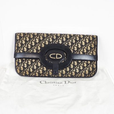 Vintage Christian Dior Oblique Monogram Fold-Over Envelope Clutch / Tote Bag — Navy Blue — As Seen on Carrie Bradshaw in Sex and the City
Clutch Bag