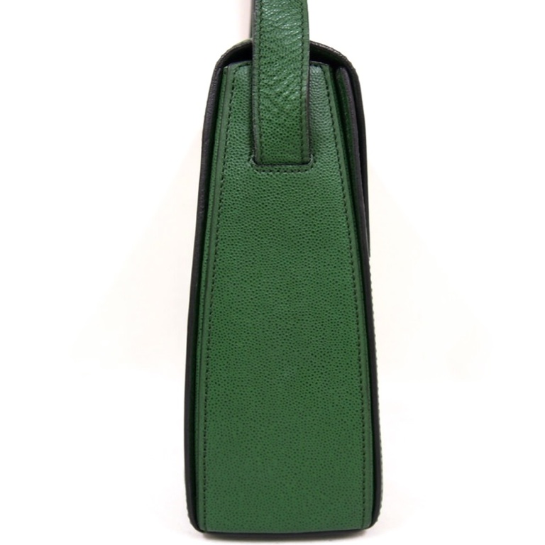 Vintage Celine Green Trapezoid Leather Shoulder Cross Body Handbag ...  