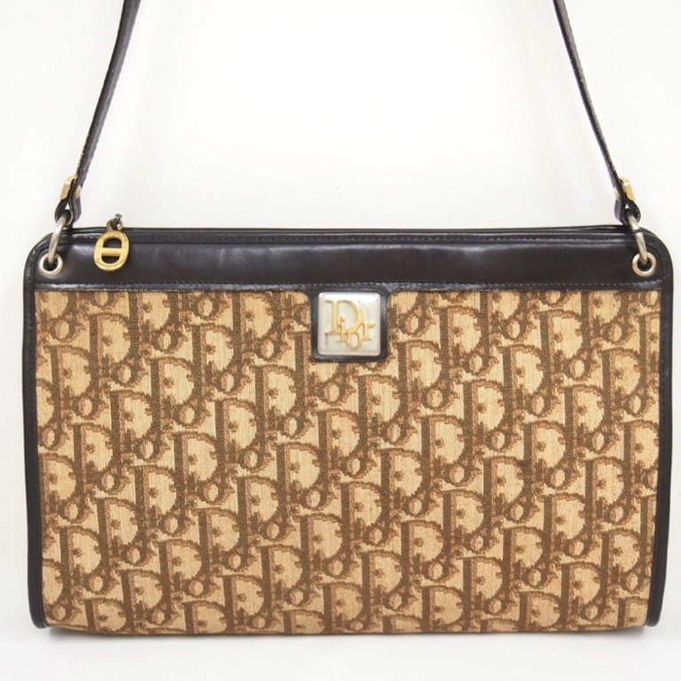 Vintage Dior Monogram Shoulder Bag
