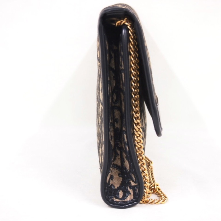 Vintage Christian Dior Monogram Canvas Flap Long Chain Strap 3way Clutch Handbag | eBay