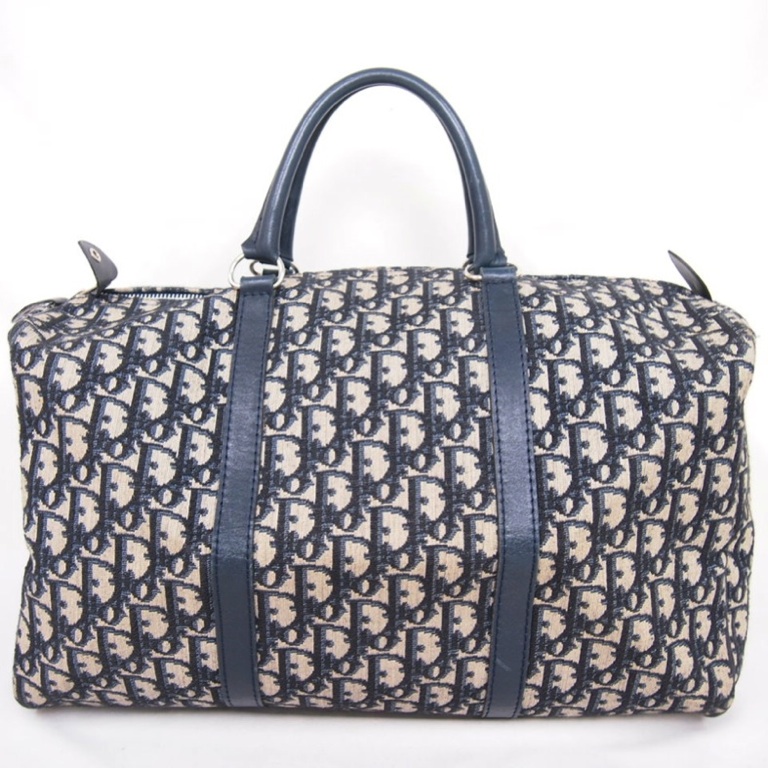 Vintage Christian Dior Dark Blue Monogram Large 40 Speedy Bag Handbag Purse | eBay