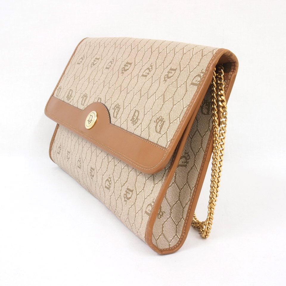 vintage dior monogram shoulder bag