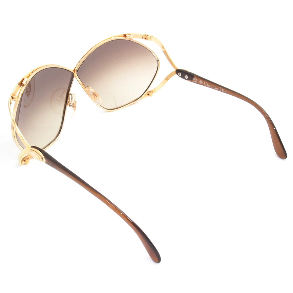 Vintage Christian Dior Oversized Butterfly Sunglasses Gold ...