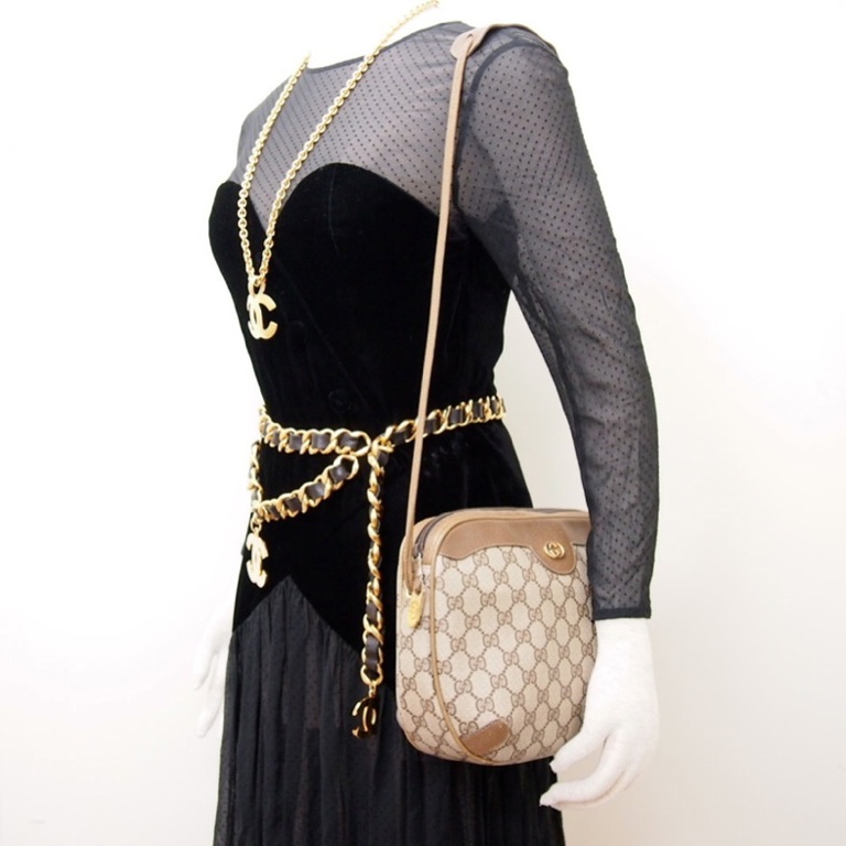 Vintage Gucci Round Monogram GG Large Shoulder Bag Spaghetti Strap with Pad | eBay