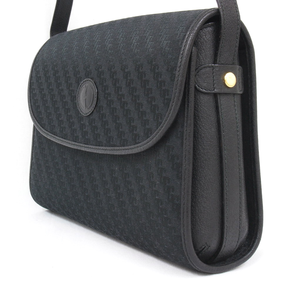 Vintage Gucci Monogram Black Canvas Leather Box Shoulder Bag Handbag Cross Body | eBay