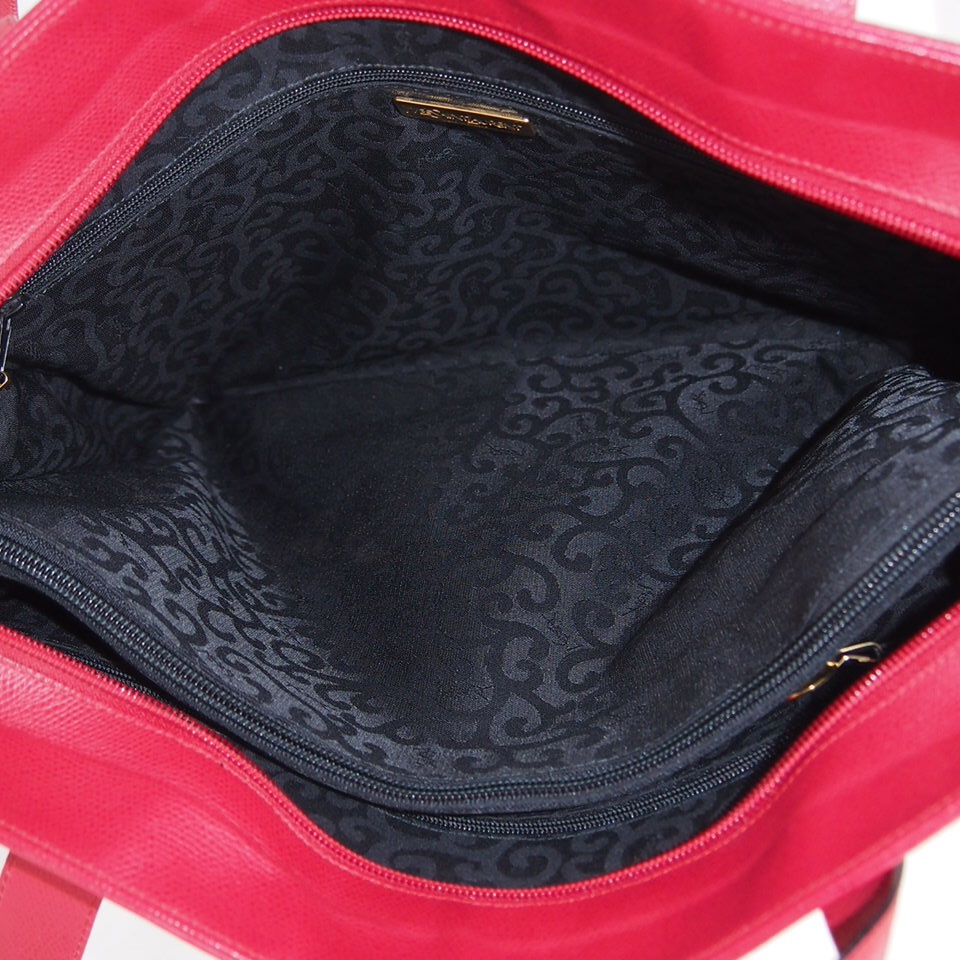 ysl black leather arabesque handbag  