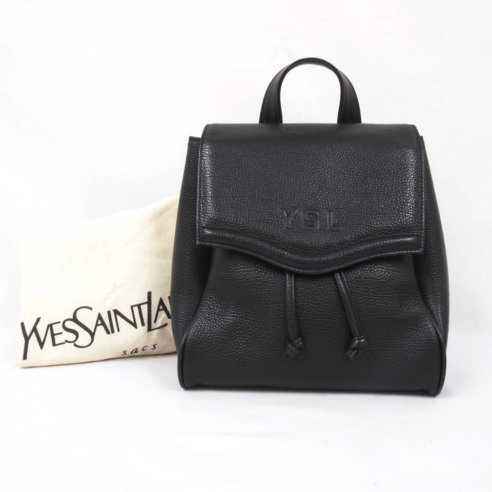 Vintage Yves Saint Laurent YSL Mint Condition Black Leather ...  