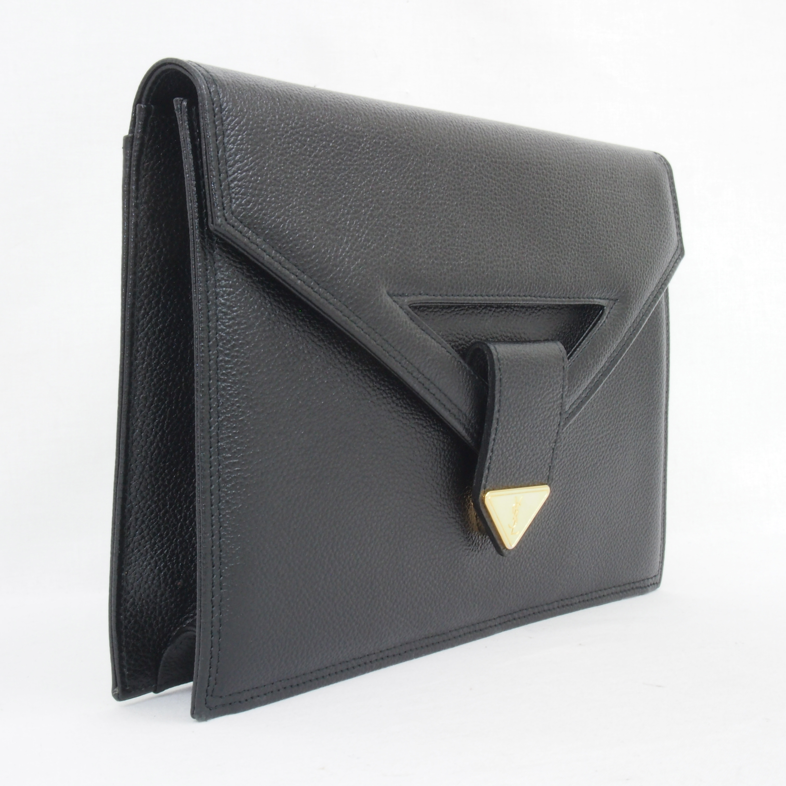 Vintage Yves Saint Laurent YSL Envelope Clutch Bag Bat Y Flap Mint ...  