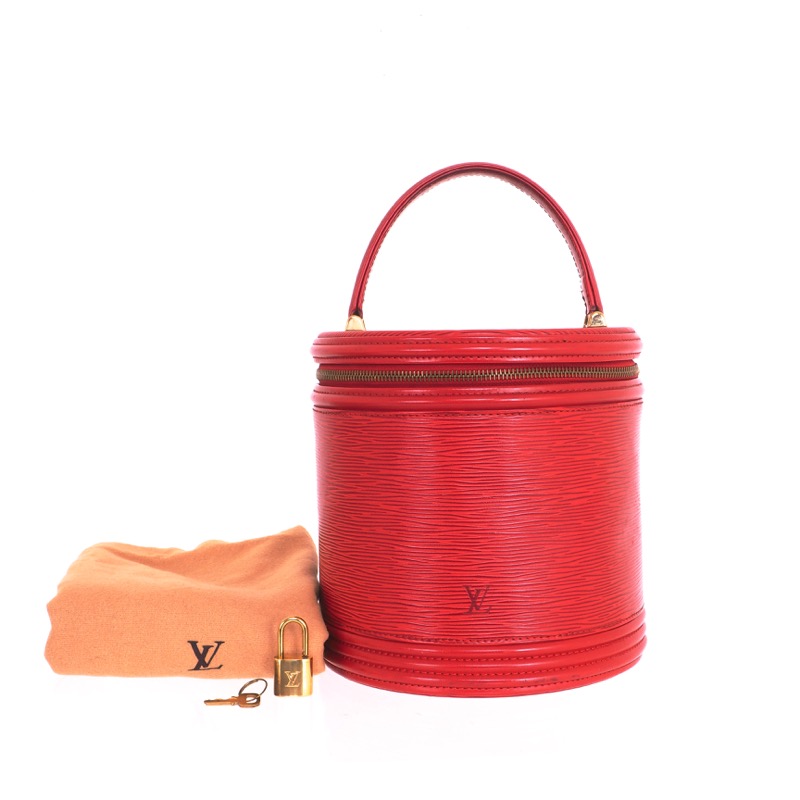 Vintage Louis Vuitton Vanity Case Epi Red Canne M48037 Hand Bag - Nina ...