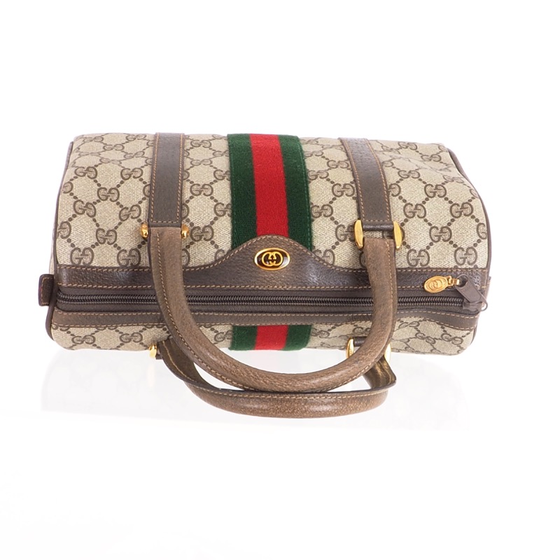 Vintage Gucci Large Monogram Speedy Boston Hand Bag - Nina Furfur Vintage  Boutique