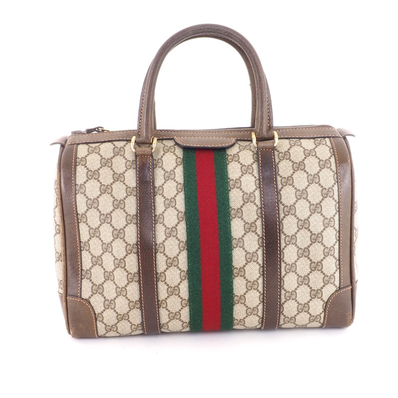 Vintage Gucci Speedy Monogram Duffle Signature Hand Bag - Nina Furfur ...