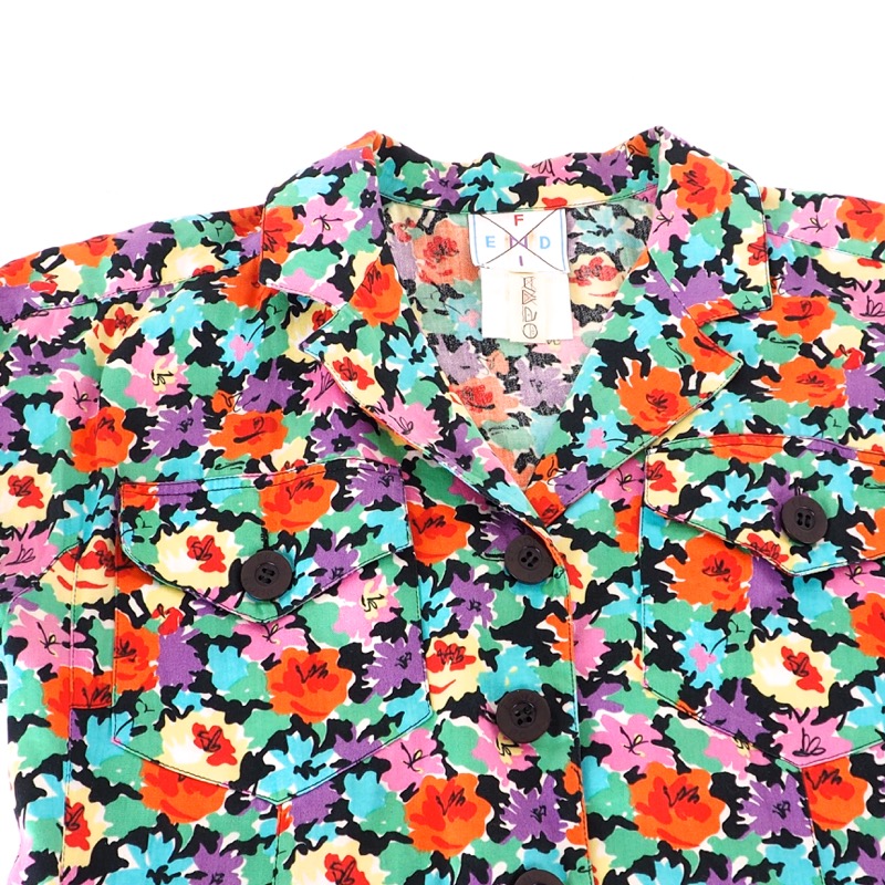 Vintage Fendi Floral Print Cotton Summer Dress Clothing - Nina Furfur ...