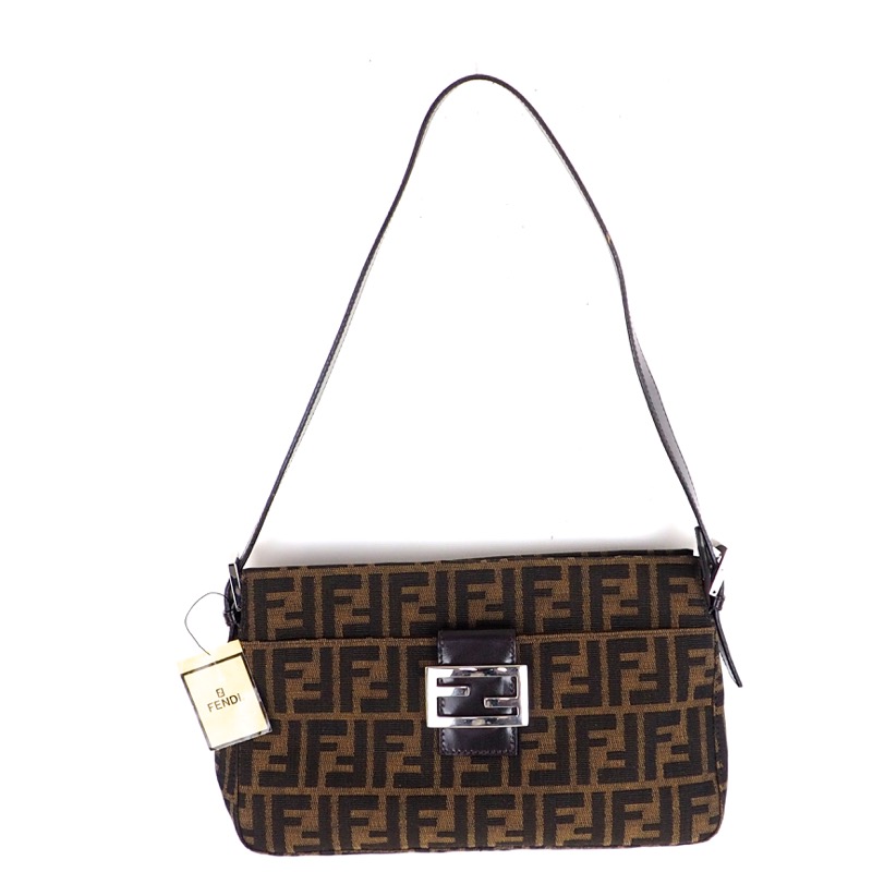 Vintage Fendi NWT Zucca Canvas Handbag Shoulder Bag - Nina Furfur ...