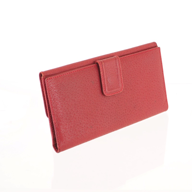 Vintage Gucci Red Genuine Leather Long Wallet - Nina Furfur Vintage ...