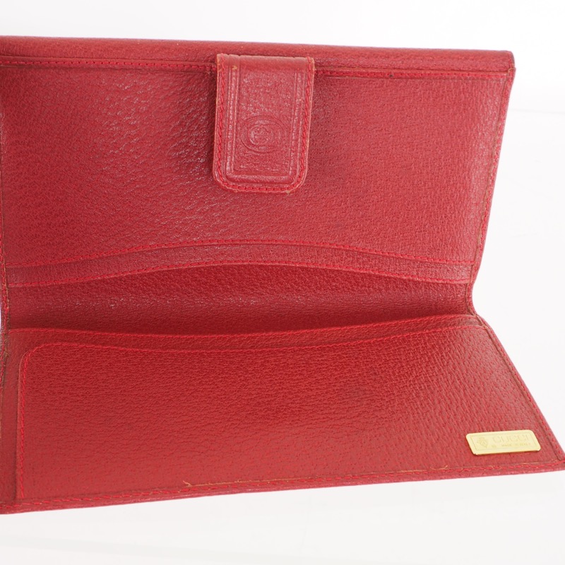 Rare Vintage Gucci Red Leather Document Wallet. 1950/60s Photo 