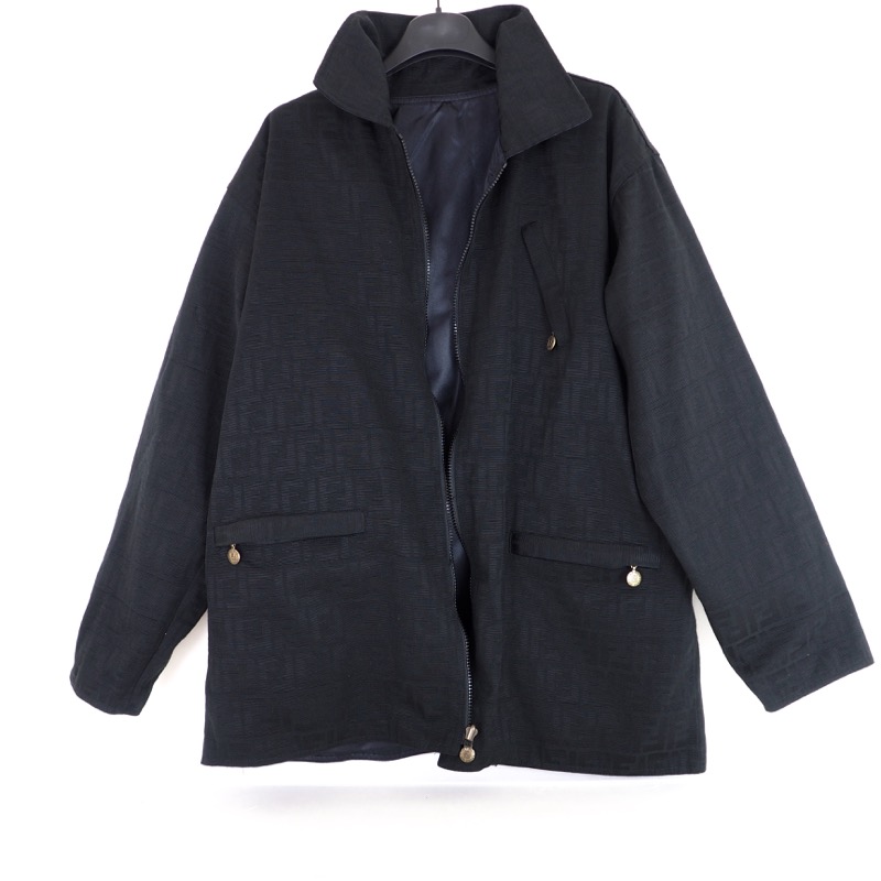 Vintage Fendi Reversible FF Zucca Pattern S Unisex Jacket Coat Clothing ...