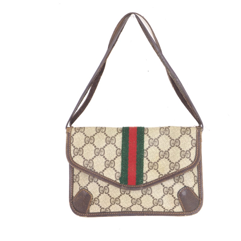 Gucci, Bags, Authenticated Gucci Big Clutch Vintage Monogram Bag Envelope  Micro Gg