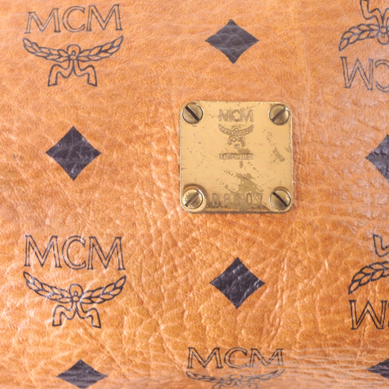 Vintage MCM Monogram Signature Tan Leather Shoulder Bag - Nina Furfur ...