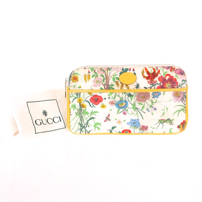 gucci floral clutch