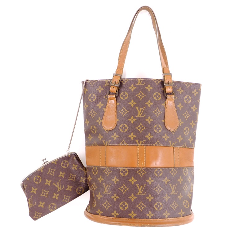 Vintage monogram canvas suitcase by Louis Vuitton, France 1970