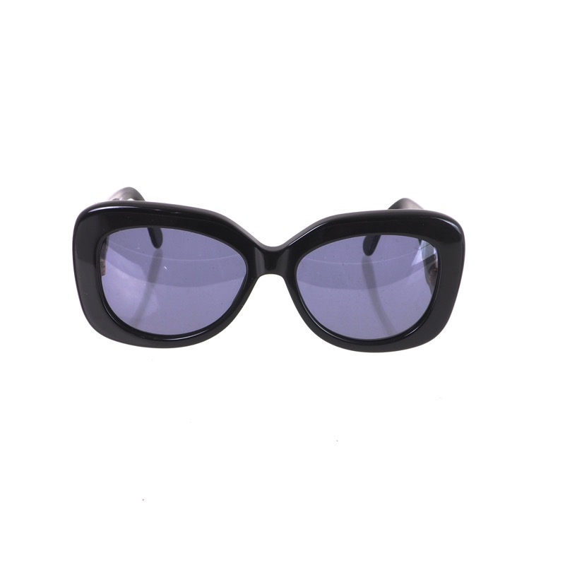 Vintage Chanel XL Jumbo Gold Logo Sunglasses - Image 5