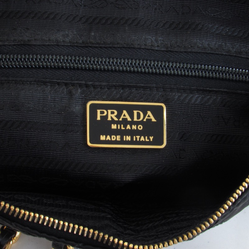 Vintage PRADA Signature Quilted Nylon Chain Shoulder Bag - Nina Furfur ...
