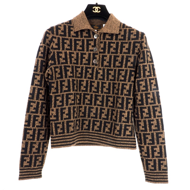 Vintage Fendi Zucca Sweater Tops Excellent 40 M - Nina Furfur Vintage ...