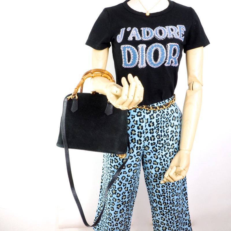 Vintage Christian Dior J'ADORE Rhinestone T-shirt L Size 42 Denim 