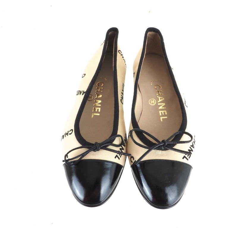 Vintage Chanel 34 C H A N E L Flat Ballerina Never Worn Shoes - Nina ...