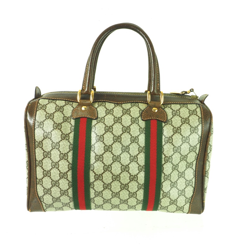 Vintage Gucci PVC Double Line GG Speedy Bag Hand Bag - Nina Furfur ...
