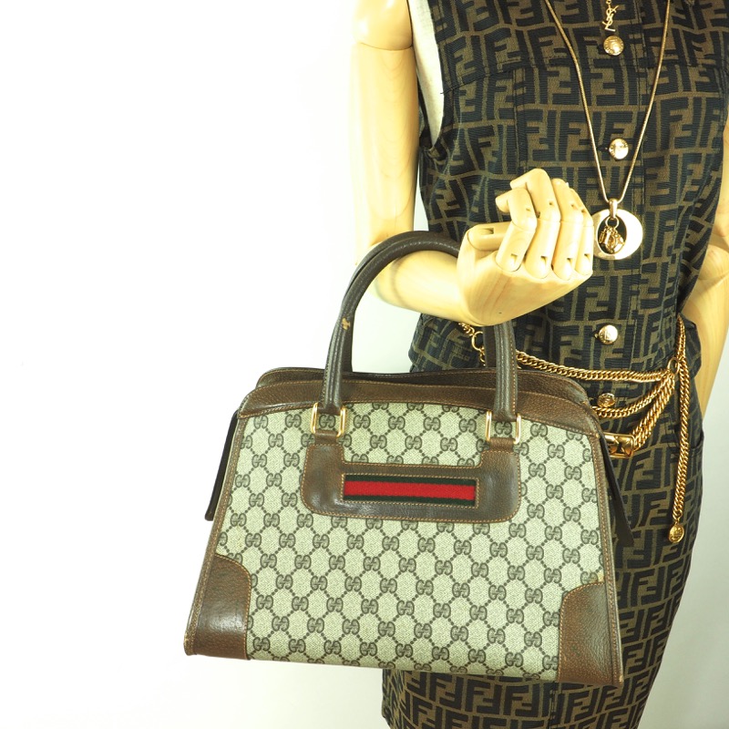 Vintage Gucci Rare Monogram Barely Used Speedy Hand Bag - Nina