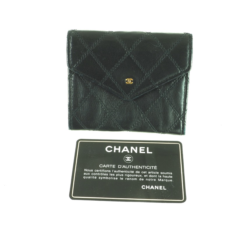 Vintage Chanel Mini Envelope Quilted Leather Pouch Wallet - Nina Furfur  Vintage Boutique