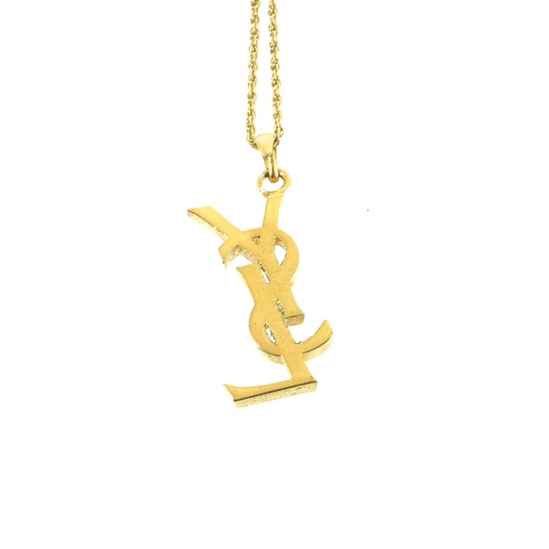 Yves Saint Laurent logo necklace