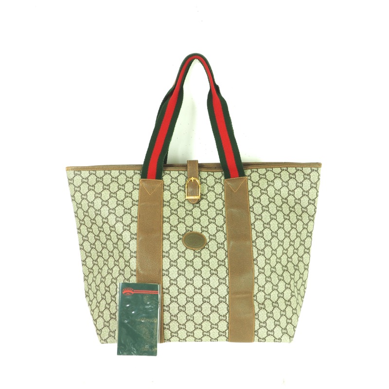 Vintage Gucci Plus Rare Mint Monogram Zipper Tote Hand Bag - Nina ...