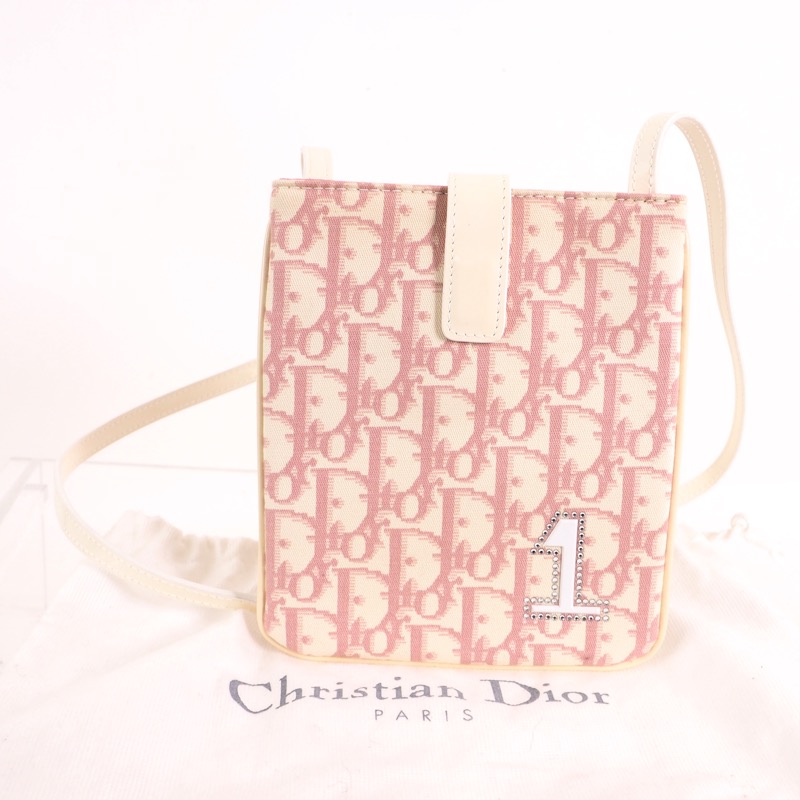 Vintage Christian Dior Pink Trotter Mini Rhinestone Shoulder Bag - Nina ...