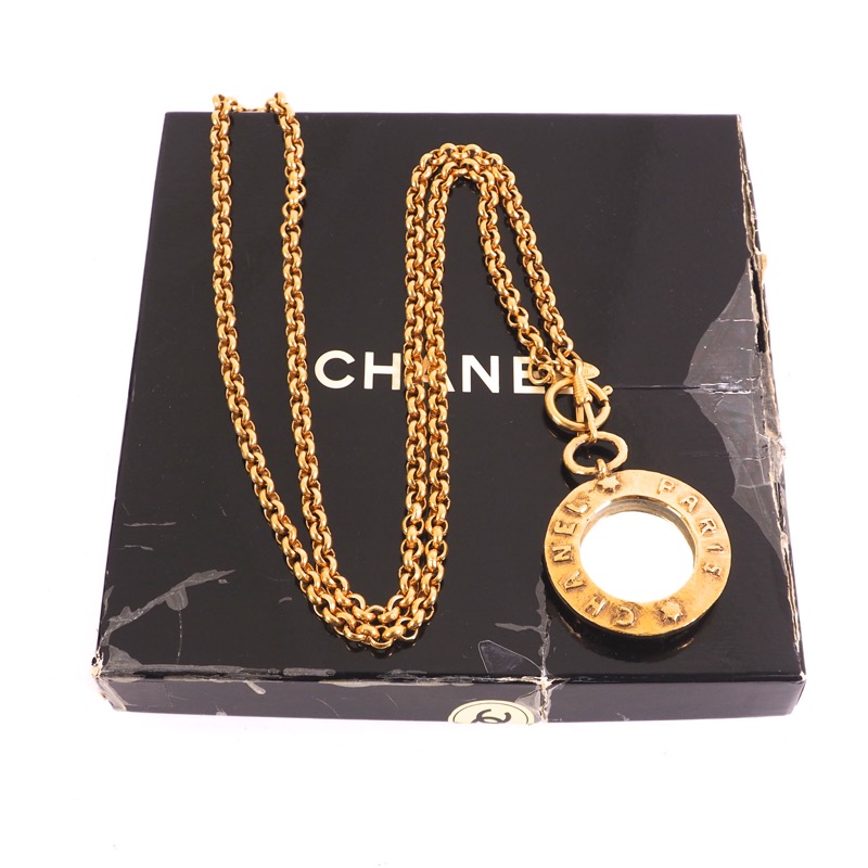 Vintage Chanel Mirror L Charm Long Chain Excellent Rare Pendant Necklace - Nina  Furfur Vintage Boutique