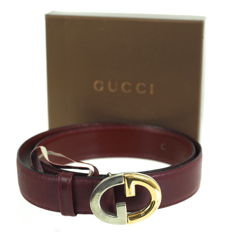 Gom Hoopvol Incubus Vintage Gucci Gold Silver Bi Color Buckle Belt - Nina Furfur Vintage  Boutique