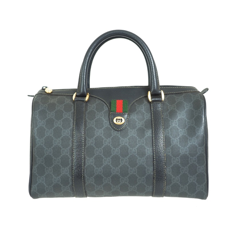 Vintage Gucci Black Monogram Speedy Hand Bag - Nina Furfur Vintage